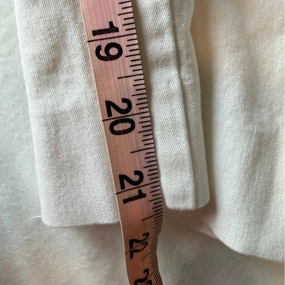 Alfani Ivory Cropped Ankle Pants Size 16W Slim Career Office Zip Pocket